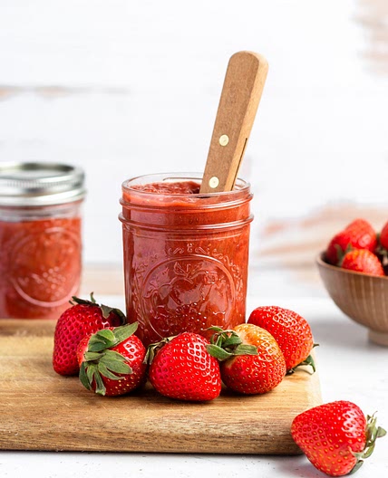 Vegan Strawberry Rhubarb Jam | The Guccha