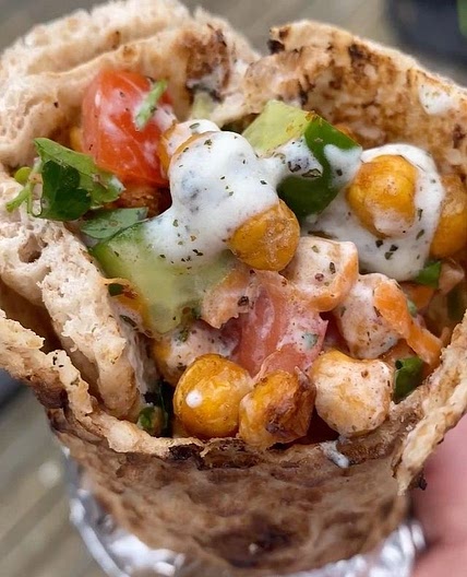 roast chickpea pitta 😬😍