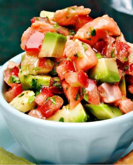 Laxceviche med avokado 