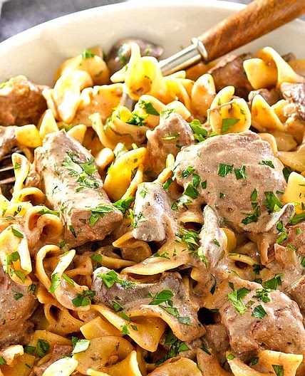 Crockpot Beef Stroganoff 