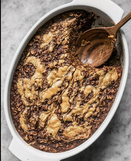 Peanut Butter Brownie Baked Oatmeal