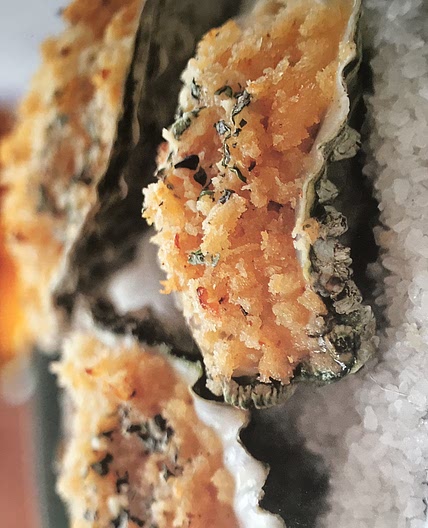 Oysters Baked with Garlic and Herbs