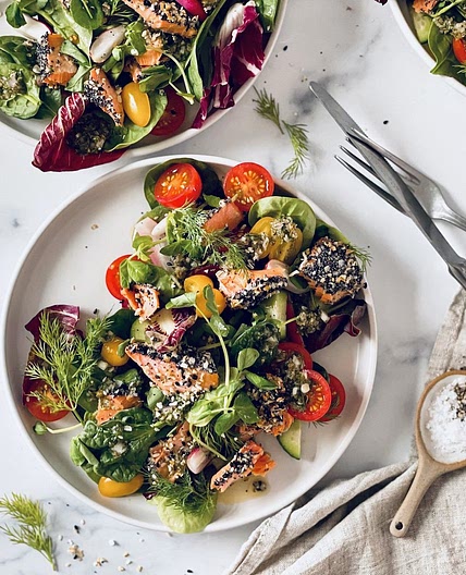 Everything But the Bagel Salmon Salad