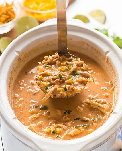 Slow Cooker Creamy Chicken Taco Soup