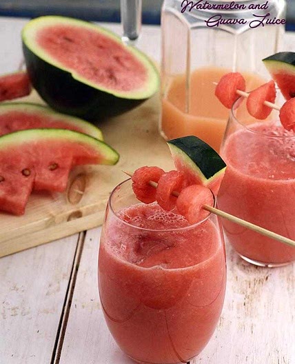 Watermelon and Guava Juice