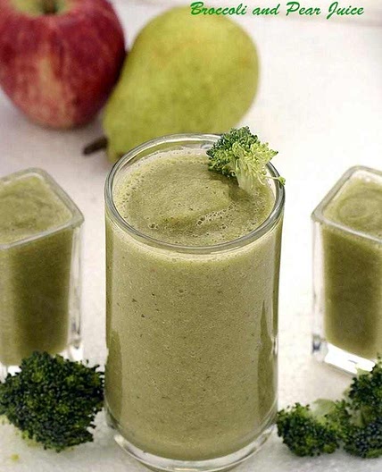 Broccoli and Pear Juice