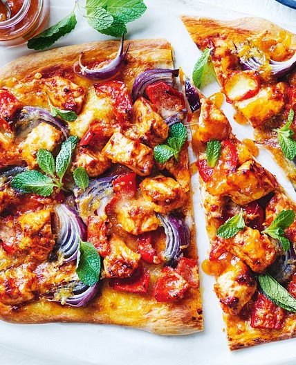 Butter chicken pizza recipe