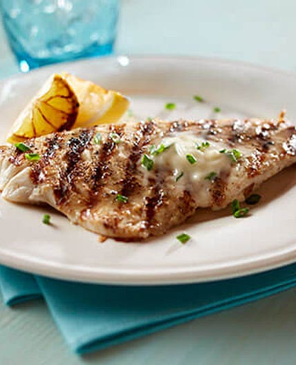 Grilled Fish with Grilled Lemon