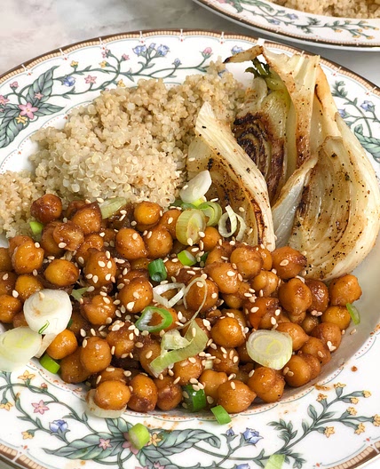 Sticky Sesame Chickpea