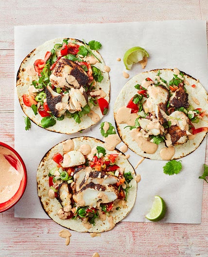 G - Blackened Fish Tacos With Spicy Sour Cream