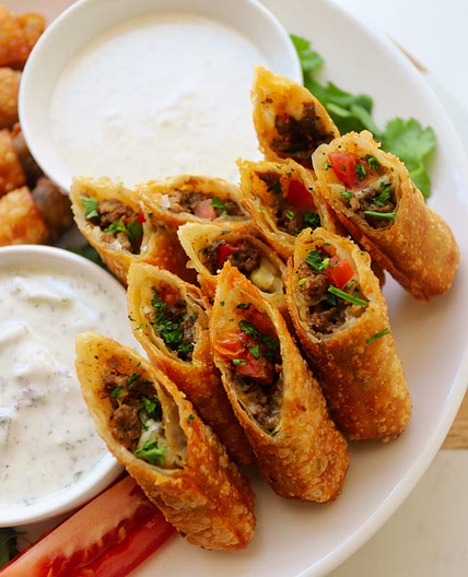Beef and Cheese Egg Rolls