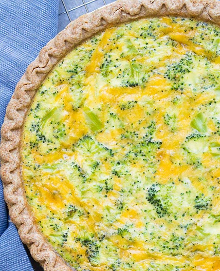 Easy Broccoli Cheese Quiche (5 Ingredients)
