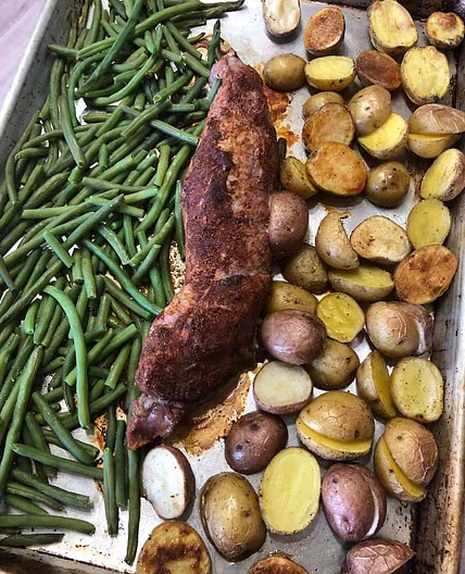 Pork Tenderloin Sheet Pan Dinner with Vegetables