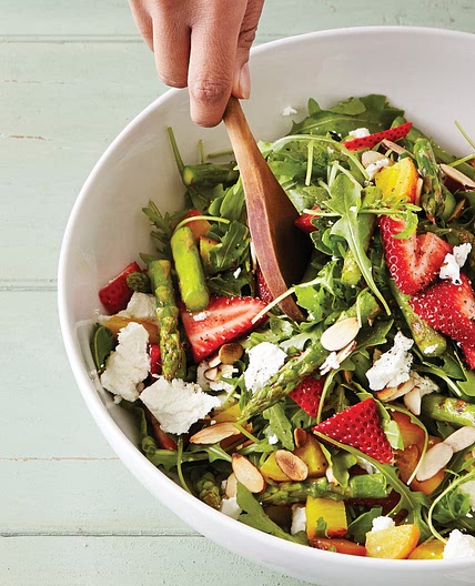 The Laguna Green with Asparagus, Strawberries & Orange Tarragon Vinaigrette