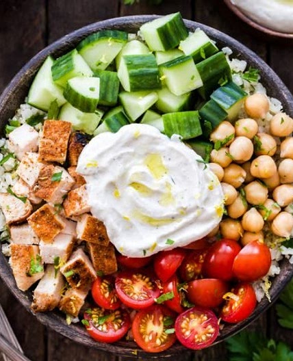 Healthy Chicken Shawarma Bowls