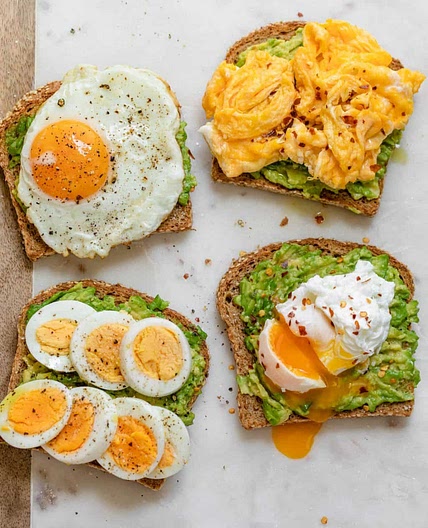 Avacado and egg on toast