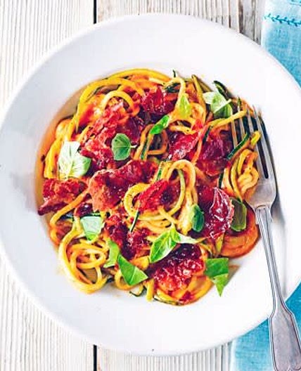 creamy tomatoed Courgetti