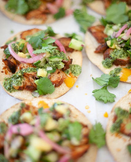 Quick BBQ Pork and Pineapple Tostadas