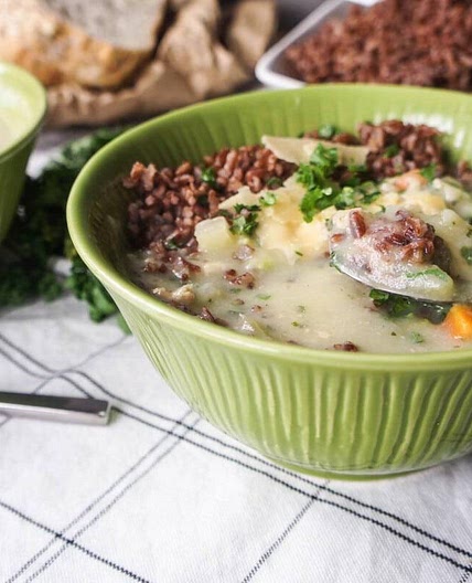Creamy Chicken and Rice Soup {Dairy-Free}