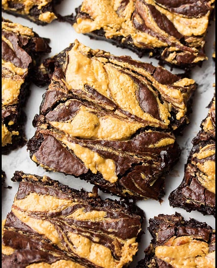 Peanut butter brownies