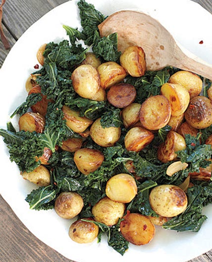 Skillet Potatoes with Greens