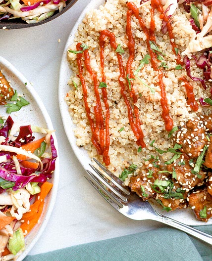 Orange-Sesame Glazed Tempeh