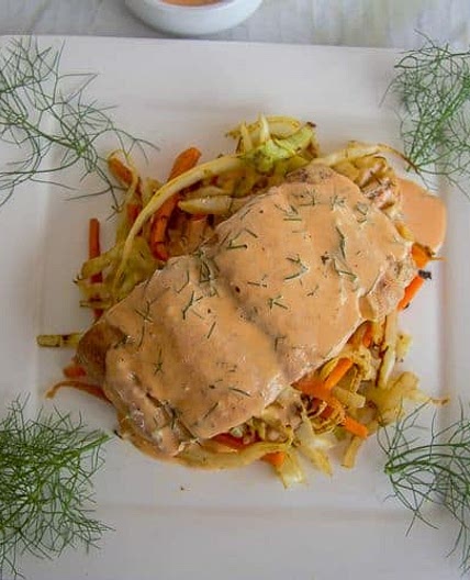 Pan Seared Mahi Mahi in Tomato Mascarpone Sauce