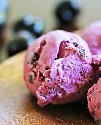 Cherry Ice Cream with Chocolate Chips