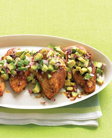 Cayenne-Rubbed Chicken with Avocado Salsa