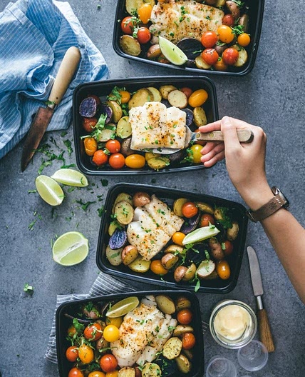 One Pan Baked Cod & Veggies