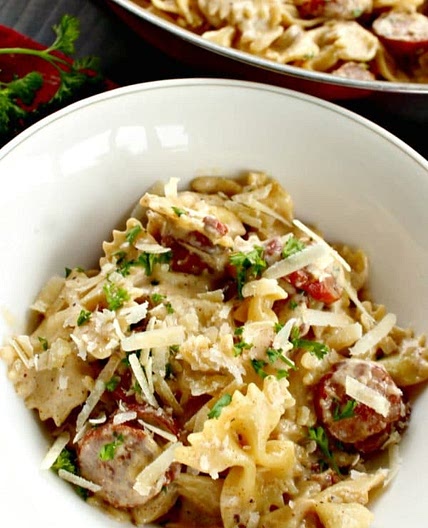 New Orleans Style Smoked Sausage Alfredo