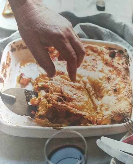 Lasagne with slow-cooked vegetable ragù