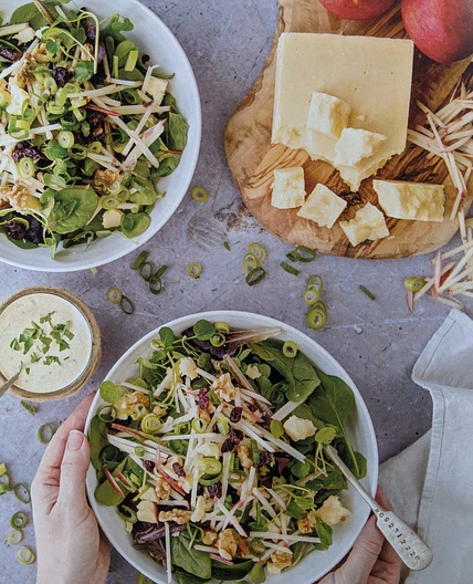 CHEDDAR, APPLE AND WALNUT SALAD