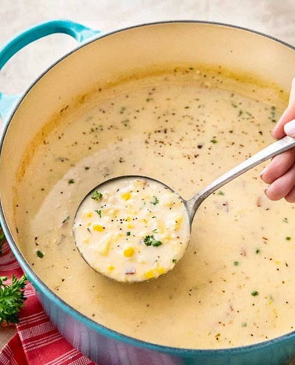 Sweet Corn and Cheddar Chowder