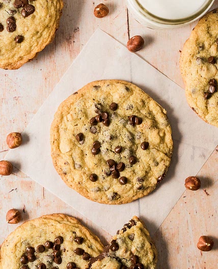 Gluten Free Stuffed Hazelnut Chocolate Chip Cookies