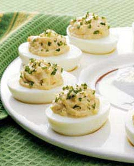 Chicken Creole Deviled Eggs