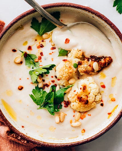 Creamy Roasted Cauliflower Soup