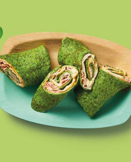 Punchy spinach wraps