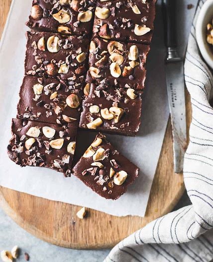 No-Bake Hazelnut Ganache Brownies {gluten-free, vegan, refined sugar-free}