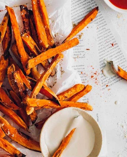 Spiced Oil-Free Sweet Potato Fries