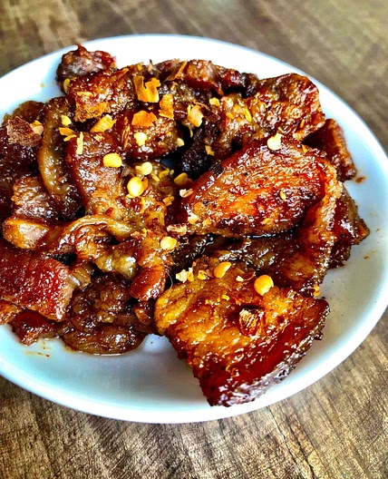 Sweet Spicy Keto Pork Belly