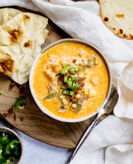 Pressure Cooker smoky Vegetarian Sweet Potato and Corn Chowder