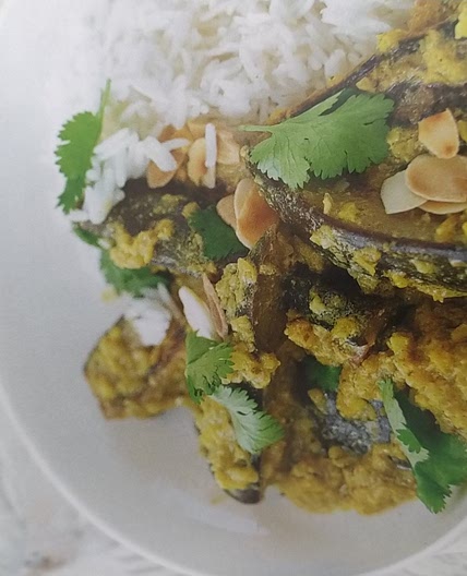 Creamy aubergine curry