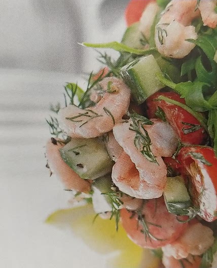 Open prawn-cocktail sandwich