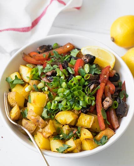 Potato, Bell Pepper, & Mushroom Bowl