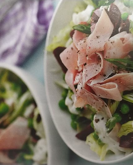 Ham & beetroot salad bowl