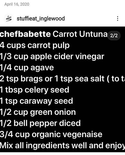 Carrot Untuna Sandwich