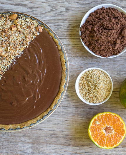 Sesame Milk Chocolate Tart