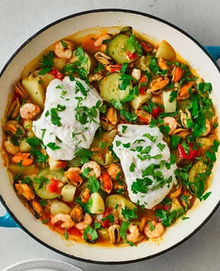 Hake & seafood cataplana