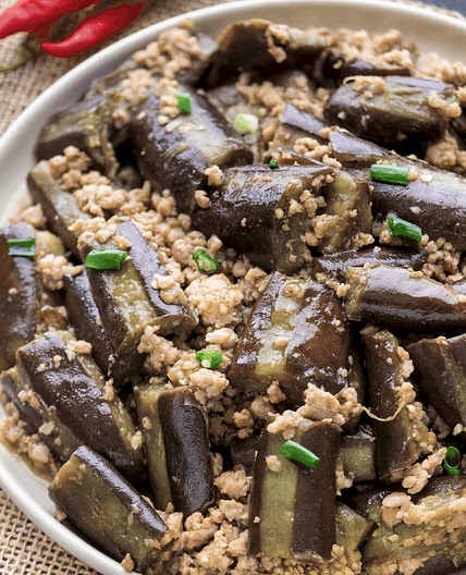 Eggplant and Pork Mince Stir Fry